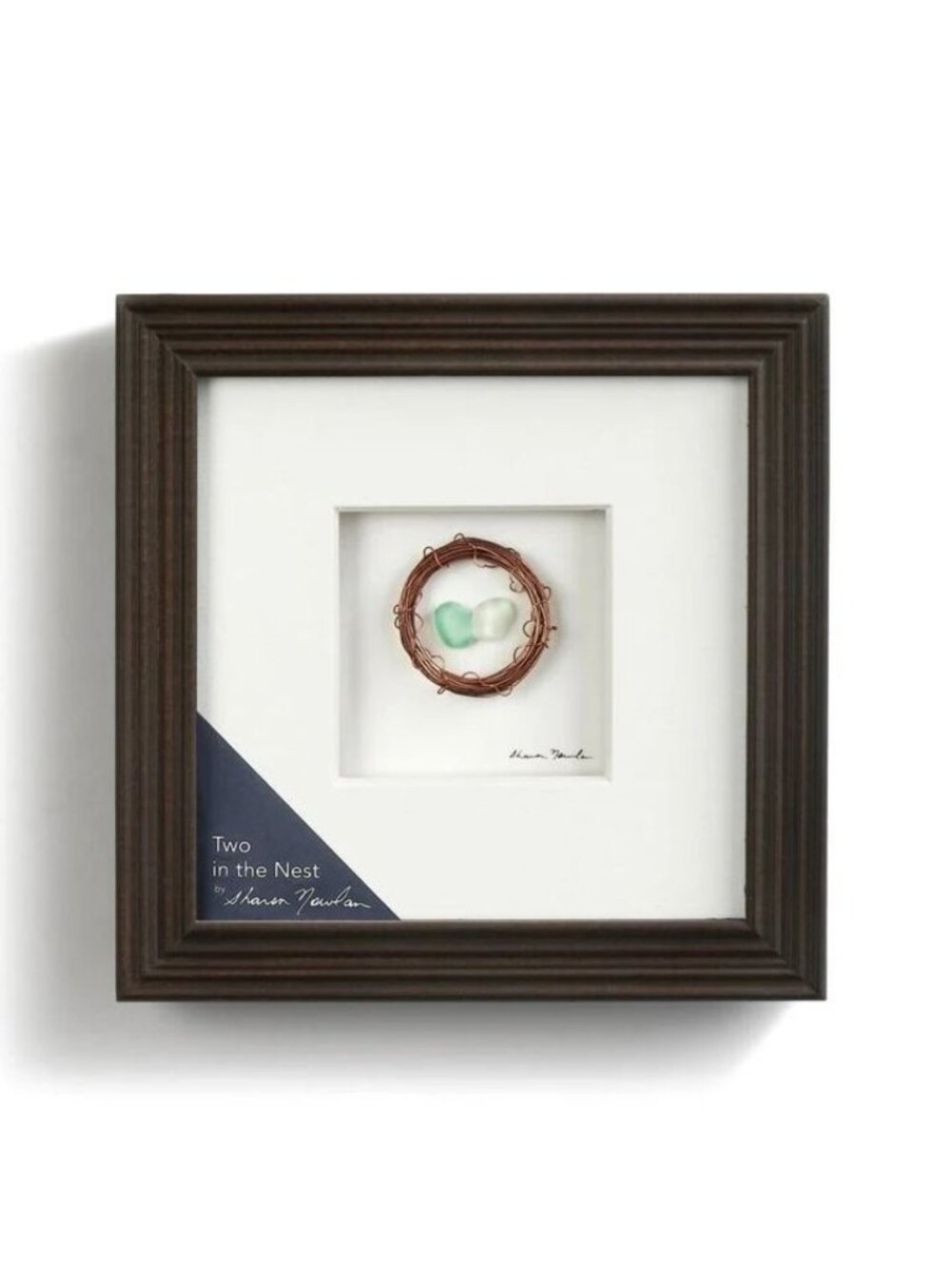 Sharon Nowlan's Two in the Nest Shadow Box Frame Demdaco NIB Nature Nest Peace
